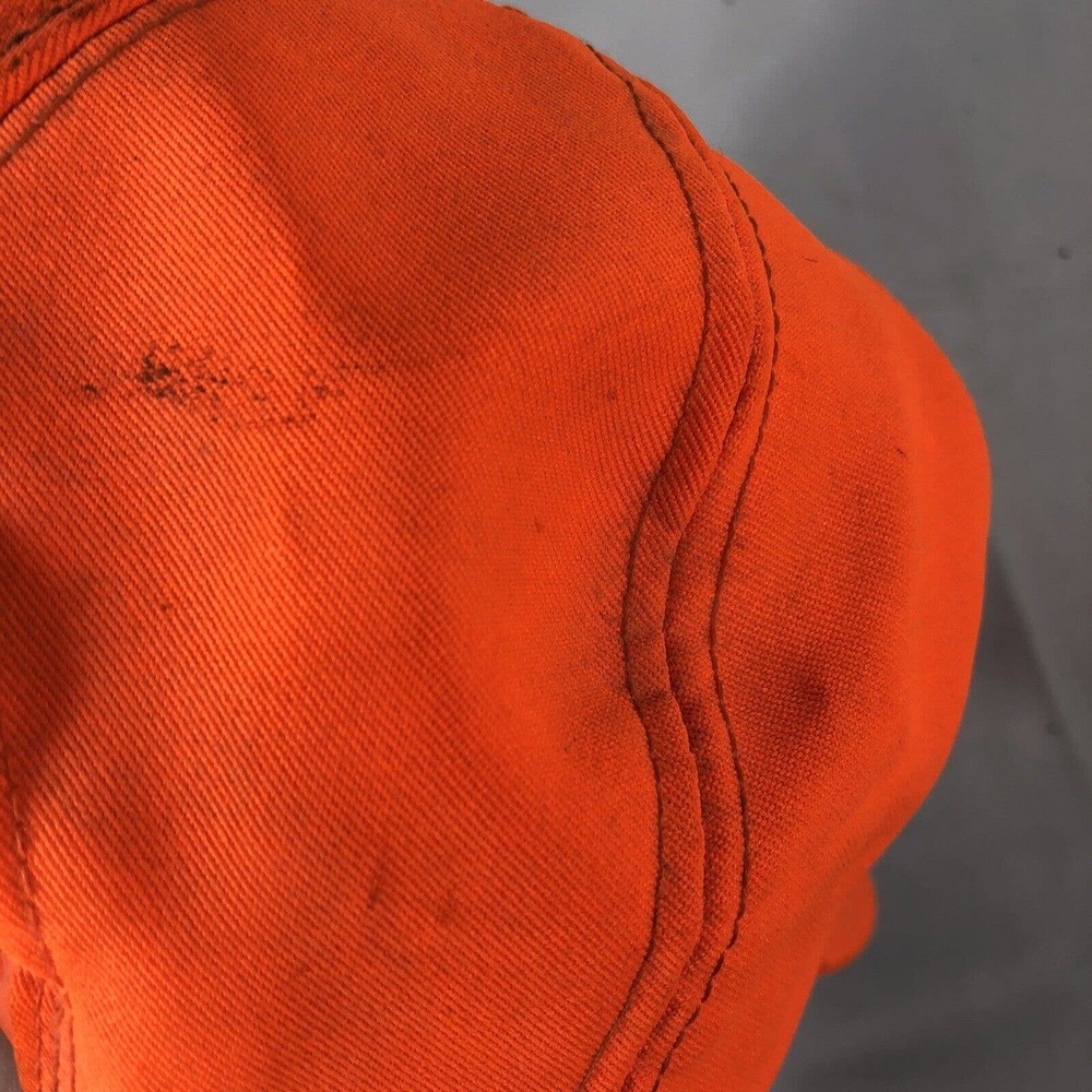 VINTAGE PRIME DESIGN SERVICES HAT CAP SNAPBACK NEON ORANGE USA MADE TRUCKER OSFM - Picture 5 of 14